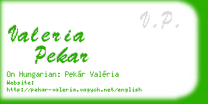 valeria pekar business card